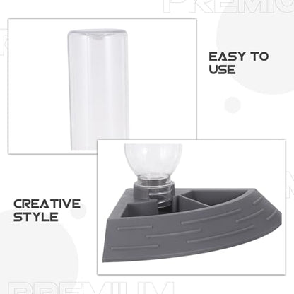Healifty Automatic Reptile Water Fountain and Feeding Bowl with Large Capacity Abs Basin for Small Animals and Turtles, Silent Operation Water Dish for Home and Travel Use
