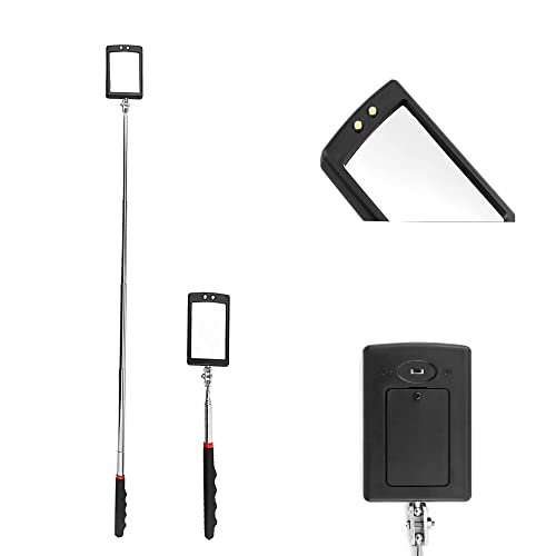 Inspection mirror telescoping with light Mirror practical addition to car repair, and anyone's toolbox Inspection Tool for Checking Vehicle, and Other Small Parts Extended (Inspection mirror-4PCS)