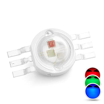 CHANZON 10 pcs High Power Led Chip 3W RGB 6 pins | (600mA for Each Color 3 Watt) Multicolor Super Bright Intensity SMD COB Light Emitter Component Diode Bulb Beads DIY Lighting - color: U) Rgb (6pins)