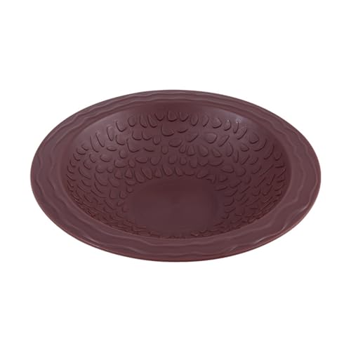 Turtles Soaking Bowl Bathtub Water Pool Feeding Watering for Lizards Frogs and Terrariums Pet Habitat Accessories Reptiles Amphibians Water Bowl - color: Reddish Brown