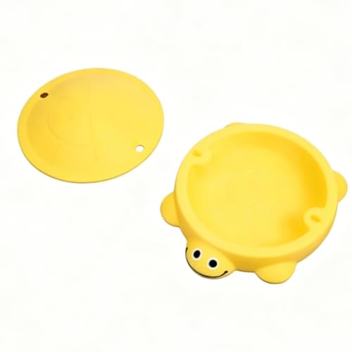 Bearded Dragon Food Bowl Tank Turtle Reptile Dig Box for Feeding Enrichment Terrarium Decor Habitat for Small Animal Reptiles Lizard Turtle Squirrel Ferret (Yellow) - color: Yellow