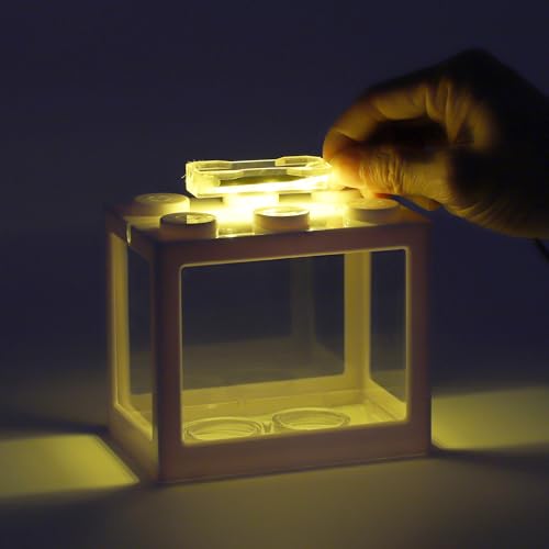 Mini Aquarium Light 0.5-2 Gallon Desktop Aquarium Yellow USB LED Light - color: Yellow