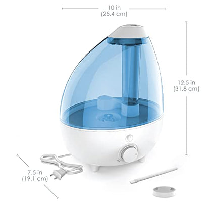 Pure Enrichment MistAire XL Ultrasonic Cool Mist Humidifier - All Day Operation for Large Rooms, 1 Gallon Tank, Variable Mist Control, Automatic Shut-Off, Whisper Quiet, and Optional Night Light - size: MistAire XL (Extra Large)