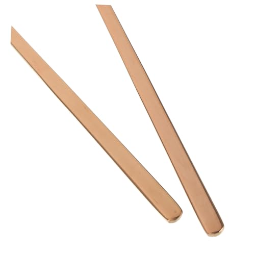 Happyyami 2pcs Feeding Spoon for Reptiles Lizard Food Scoop Pet Food Handle Spoon - color: Rose Gold