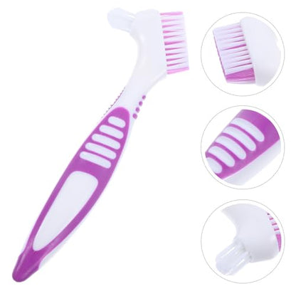 Turtle Shell Cleaning Brush Double-Sided Aquatic Tortoise Shell Mud Remover Portable Purple Brush for Turtle Care and Reptile Tank Maintenance