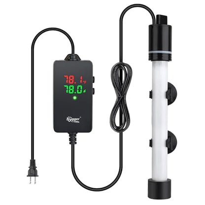 hygger ECO Precise Aquarium Submersible Heater, 300W for 40-60 Gallon Fish Tank Heater with Digital Display Adjustable Controller for Saltwater Freshwater - size: 300W for 40-60 Gallon