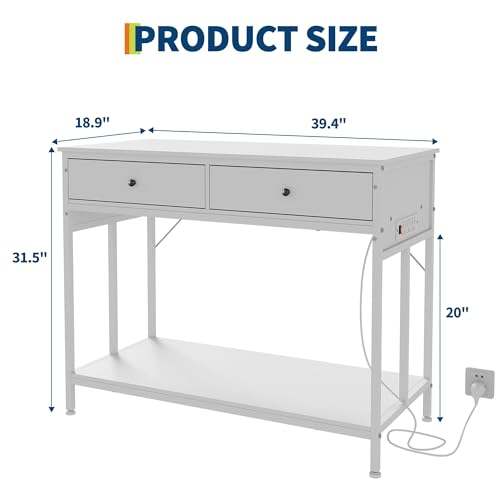 40-50 Gallon Aquarium Stand with Power Outlet & 2 Drawers, Fish Tank Stand | Dual Metal Tank Stand Adjustable Height Feet, 660 Lbs Capacity, for Fish Reptile Terrariums White - color: White