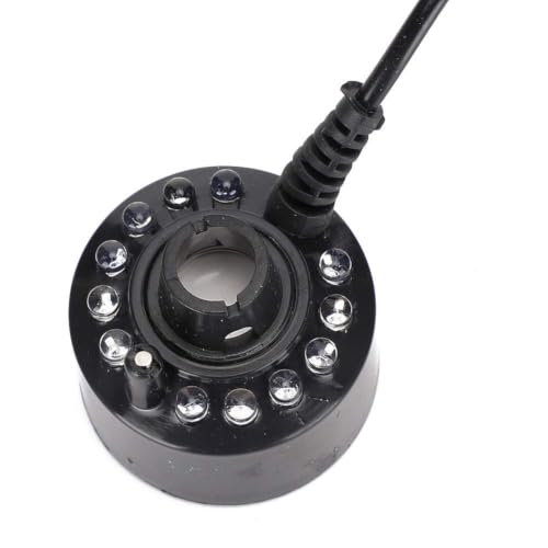 Plastic Aquarium Mini Mist Maker Fogger Water Fountain Pond Fog Machine Reptile Pet Mist Maker LED Colorful Lighting Sprayer Humidifier Atomizer US Pl