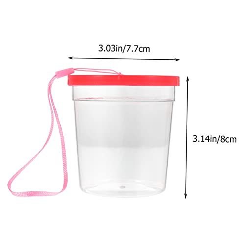 Toddmomy Transparent Reptile Breeding Container for Small Turtles Spiders and Insect Feeding Box with Smooth Surface Lightweight Portable Reptile Raising Cup for Crickets and Random Color