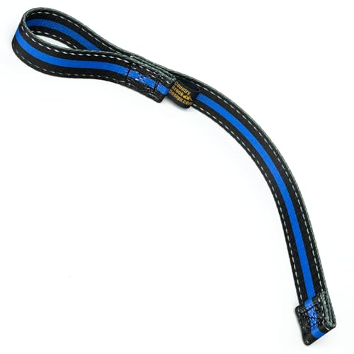Country Brook Design - Thin Blue Line Winch Hook Pull Strap with Reflective Polyester - color: Thin Blue Line