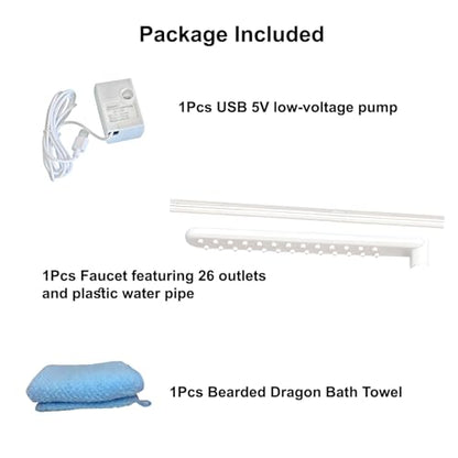Bearded Dragon Bathtub Accessories with Lizard Towel, Accessories for Bearded Dragon Pool, Bearded Dragon Accessories for Tank, Bearded Dragon Accessories, Bearded Dragon Fountain