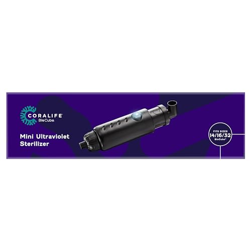Coralife Aquarium Fish Tank Marine Salt Water Turbo-Twist UV Sterilizer, Mini, For BioCubes