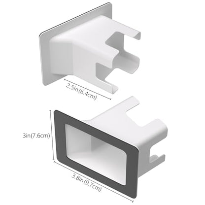 2 Pack Angled Window Mount for Wyze Cam V4 Cam V3 | 20 Degrees Tilt Angle Through Windows Glass Surfaces Use Cam v4 and v3 , No Reflection , No-Drill - color: white, size: Pack of 2