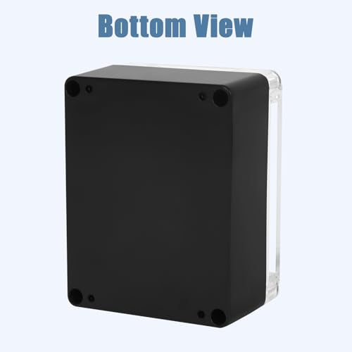 Junction Box with Clear Cover IP65 Waterproof Project Box Dustproof ABS Plastic Electrical Project Boxes Universal Enclosure, Black 4.5"x 3.5"x 2.1"(115x90x55mm)(Pack of 2) - color: 2 packs, size: 4.5"x 3.5"x 2.1"