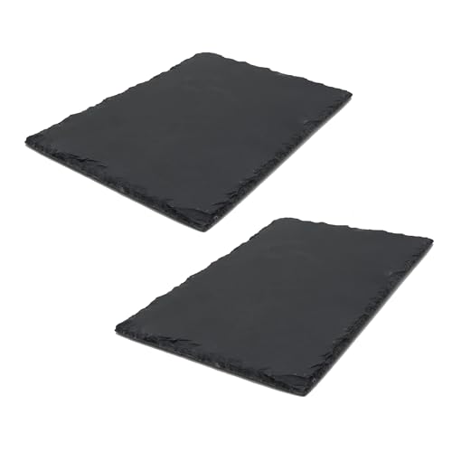 JIH Reptile Basking Platform Habitat Decor, 30x20cm 2pcs | Natural Rock, Food Bowl, Tortoise Feeding Dish - size: 30x20cm 2pcs