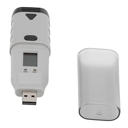 Haofy Digital Thermometer,Two Channels LED Alarm Portable Temperature Humidity Measurement Meter for House Home Reptile Baby Room Temperature Monitor