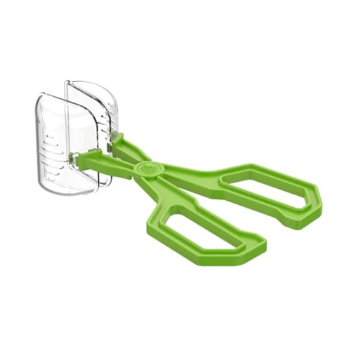 Reptiles Feeding Tongs,Clear Reptiles Feeding Tongs Gentle Creature Catcher Tool with Ergonomic Grip for Safe Handling Easy - color: Green, size: 18.3x7.50cm/7.20x2.95in