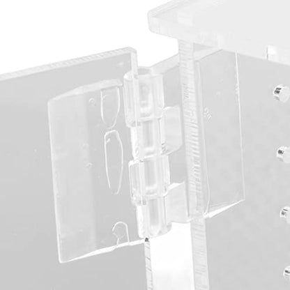 Acrylic Reptile Terrarium Tank Paludarium Habitat Tank with Magnetic Door Ventilation Holes for Tarantula Frog Leopard Gecko (S) - size: S