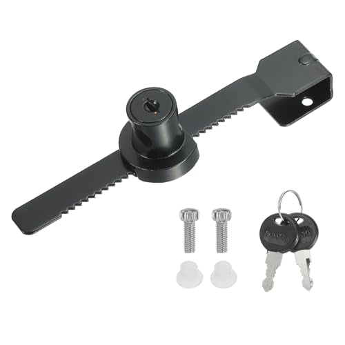 PATIKIL Sliding Glass Cabinet Lock, Keyed Alike Showcase Lock for 5-10mm Glass Door, Black - style: Keyed Alike