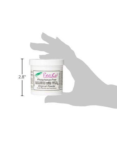 52296 Phosphorous-Free Calcium Fine Powder Reptile/Amphibian Supplement with Vitamin D3, 5 oz