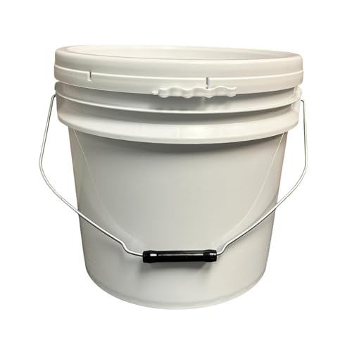 Heavy Duty Detailing Bucket (4 Gal) and Bucket Lid (for Car Wash, Boat, Truck, RV, Fishing & More) (White) - color: White
