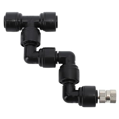 Reptile Mister Nozzles, 360 Degree Adjustable Reptile Cooling System Nozzles, Fine Mist Spray for Rainforest Tank Greenhouse Courtyard, Durable Plastic and Copper Construction with