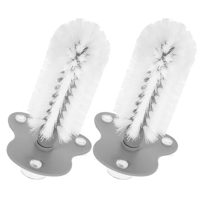 FOMIYES 2pcs Turtle Shell Scrub Brush with Suction Cup for Aquarium Tank Detachable Brush Head Removes Stubborn Dirt Abs Material for Reptile Tank Accessories