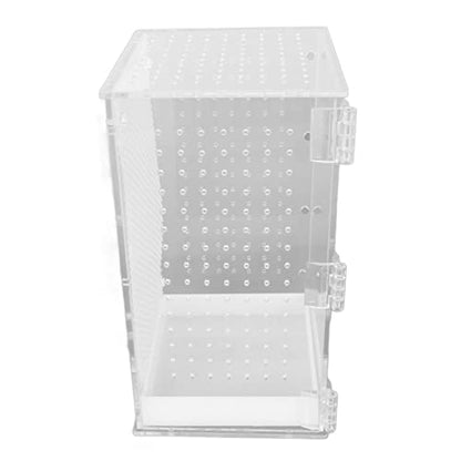 Acrylic Reptile Terrarium Tank Paludarium Habitat Tank with Magnetic Door Ventilation Holes for Tarantula Frog Leopard Gecko (L) - size: L