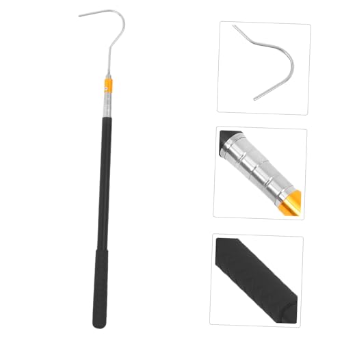 TOYANDONA Telescopic Snake Catcher Hook Adjustable Length Stainless Steel Snake Handling Tool Collapsible Design for Safe Reptile Capture and Efficient Handling