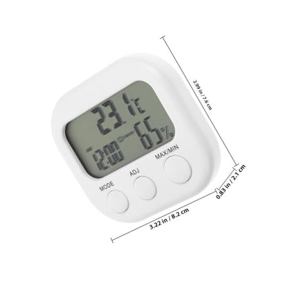OSALADI Digital Fish Tank Thermometer with Large Display Indoor Outdoor Temperature Humidity Monitor for Reptiles and Aquariums Tabletop Stand Design Portable Multi-use Measuring Device