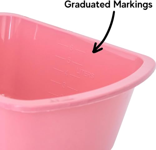 Vakly Plastic Wash Basin, 7 Qt, Rectangular, Graduated, 2 Pack | Hospital bedside soaking tub, Portable washbasin, Washing & cleaning, Foot bath, Face cleansing, Dish washing, Laundry