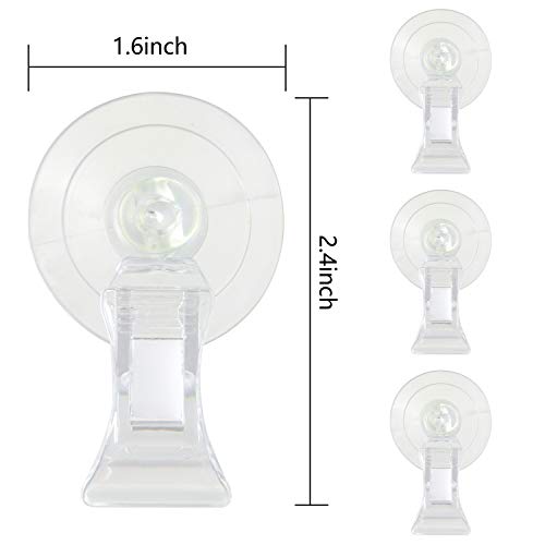 SLSON Fishes Veggie Seaweed Plant Suction Cup Clip Feeding Tool Feed Holder Aquarium Accessories for Fish Tank Fish Feeder Clips (4Pack Transparent) - color: 4Pack Transparent