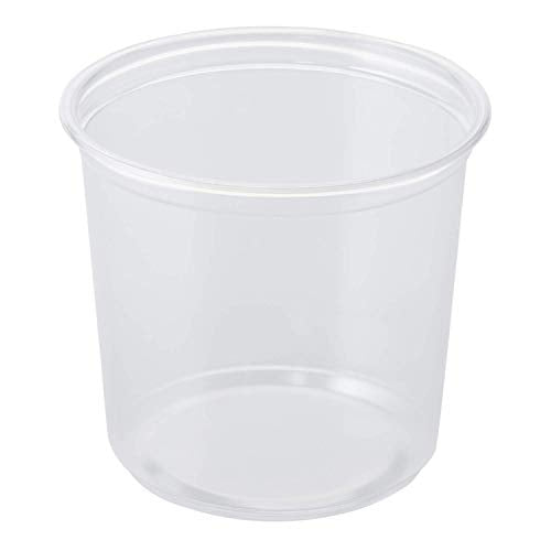 Karat [24oz - 500 ct] Clear PP Plastic Round Deli Food Container for Hot and Cold Food, BPA-Free (FP-DC24-PP) - size: 24 oz Container