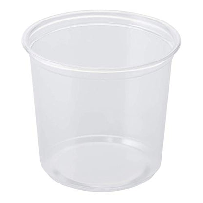 Karat [24oz - 500 ct] Clear PP Plastic Round Deli Food Container for Hot and Cold Food, BPA-Free (FP-DC24-PP) - size: 24 oz Container