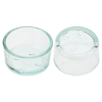 XISAOK Reptiles Food Bowl Anti-Escape Worm Dish Reptiles Glass Feeding Dish Reptiles Drinker Cup for Lizards