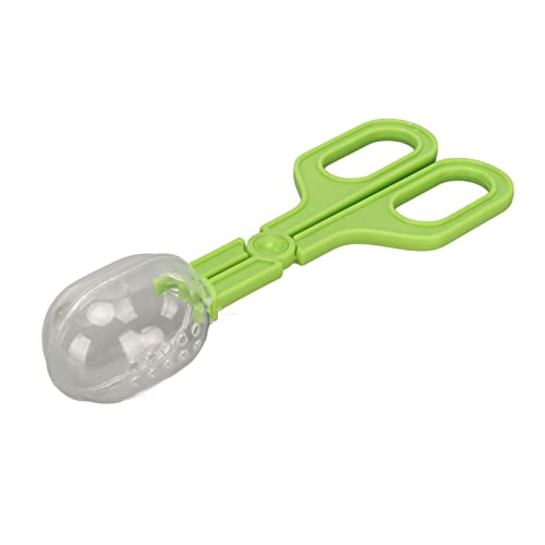 GLOGLOW Nan Reptile Feeding Clamp, ABS Poop Tongs Cleaning Tool for Tortoise Lizard Spider, Perfect for Clean Up in Aquariums and Terrariums Crawler Breeding Tools, Reptile Hatching (Green) - color: Green
