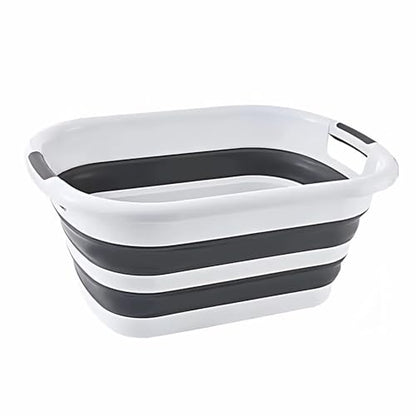26L/40L Large Collapsible Mop Bucket with Handle for Cleaning, Silicone Portable Pet Bathtub for Puppy Small Dogs Cats, Foldable Laundry Basket Hamper Clothes Storage Bin Space Saving Design (40L) - size: 40L