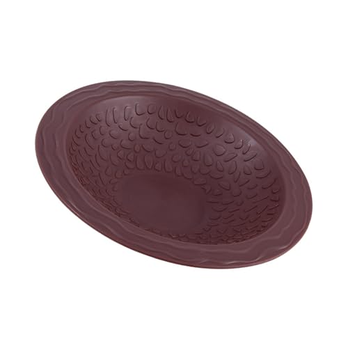 Turtles Soaking Bowl Bathtub Water Pool Feeding Watering for Lizards Frogs and Terrariums Pet Habitat Accessories Reptiles Amphibians Water Bowl - color: Reddish Brown