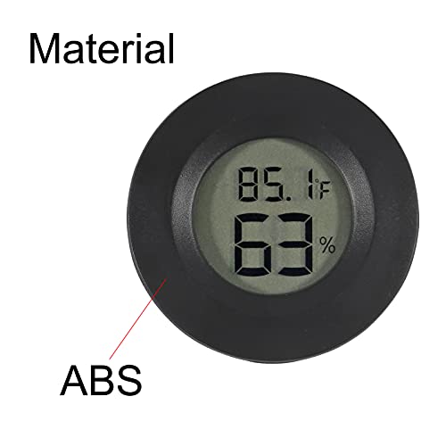 6-Pack Mini Hygrometer Thermometer Digital LCD Monitor Indoor/Outdoor Humidity Meter Gauge Temperature for Humidors Home Greenhouse Babyroom Reptile Incubator
