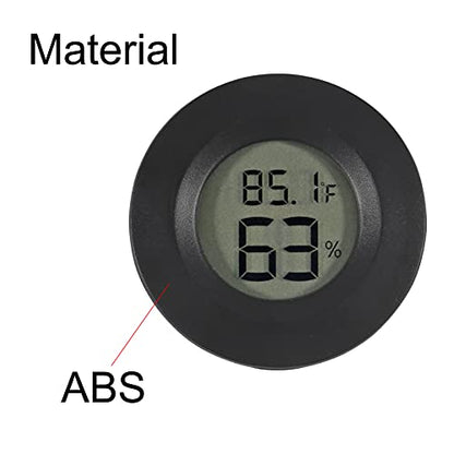 6-Pack Mini Hygrometer Thermometer Digital LCD Monitor Indoor/Outdoor Humidity Meter Gauge Temperature for Humidors Home Greenhouse Babyroom Reptile Incubator