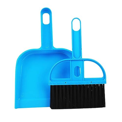 COLLBATH 3pcs Cage Cleaner Broom and Dustpan for Small Animals Portable Pet Cleaning Tool for Guinea Pigs Hamsters Chinchillas and Reptiles Efficient Habitat Maintenance