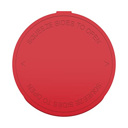 90 Dram CR Plastic Packaging Pop Top Containers - Child Resistant Travel Holder Vial Bottles - 60 qty (Red) - color: Red