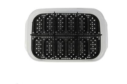 Gecko Egg Incubation Container with Built-in Tray – Holds 12 Eggs | Clear Polypropylene Box | Space-Saving Design | Suspended Incubation for Higher Hatch Rates