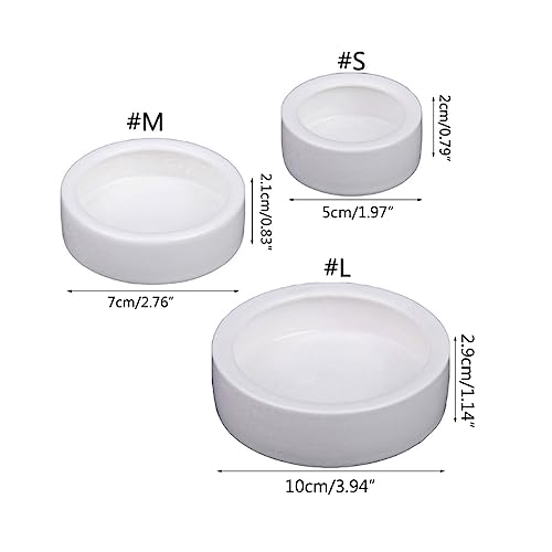 Feeder Food Dish Ceramic Water Bowl Feeding Dish Anti-Escape Container for Bearded Dragon Corn Snake