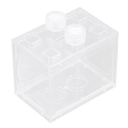 WOONEKY LED Mini Acrylic Aquarium Terrarium Kit with Light-up Feature, Desktop Micro Ecosystem for Betta Fish and Small Aquatic Pets