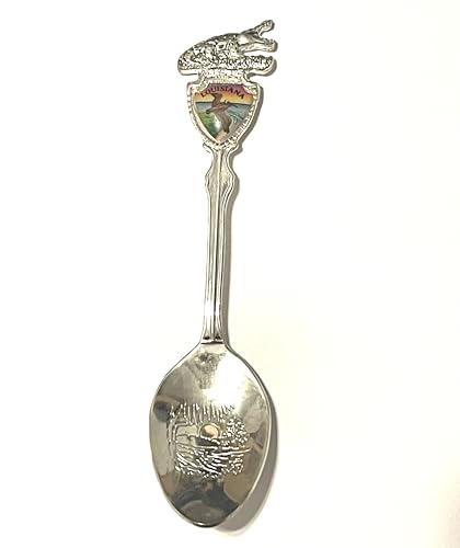 Louisiana Alligator Design Souvenir Collectible Spoon 5 inches Box Pack