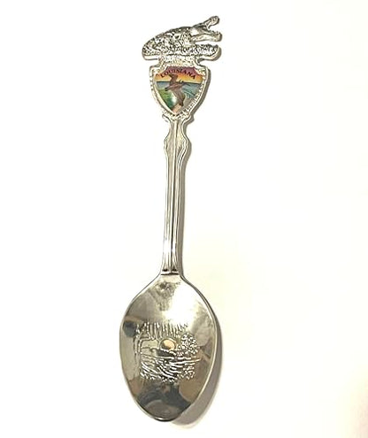 Louisiana Alligator Design Souvenir Collectible Spoon 5 inches Box Pack
