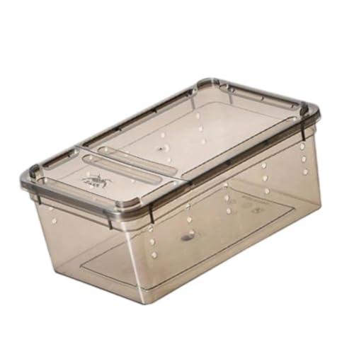 Reptile Habitat Box for Silkworm Breeding and Frog Care, Black