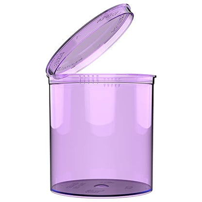 90 Dram CR Plastic Packaging Pop Top Containers - Child Resistant Travel Holder Vial Bottles - 60 qty (Translucent Purple) - color: Translucent Purple