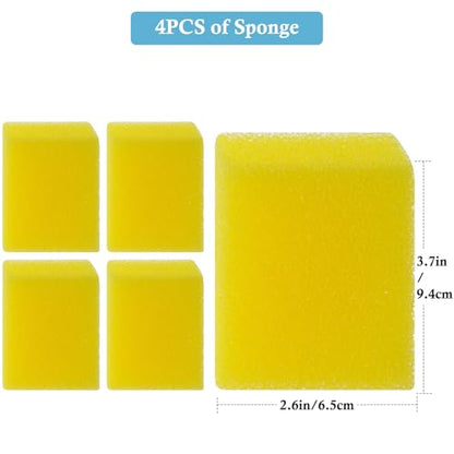 4PCS Aquarium Filter Sponge Replacement for 20W 315GPH Aquarium Filter, Aquarium Biochemical Sponges for Replacement - style: Filter media-20W